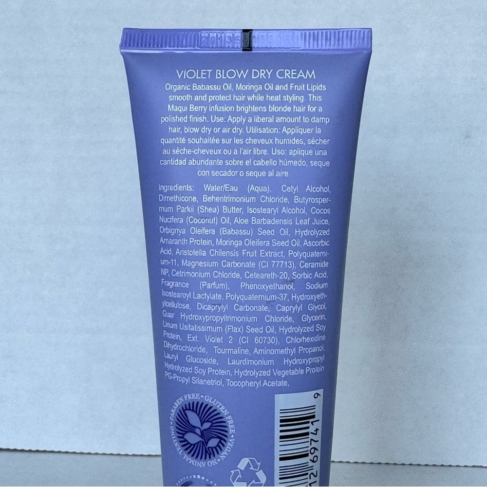 Surface Violet Blow Dry Cream 4oz Blonde Brighten Smooth Protect Vegan Haircare - Picture 5 of 8